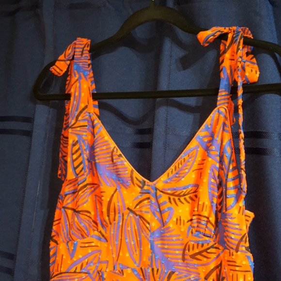 ALEXIS Tropical Leaf Asymmetrical Hem Dress - Picture 6 of 12